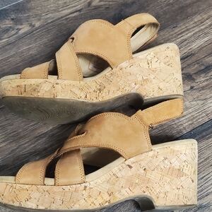 Tan Wedge Sandals